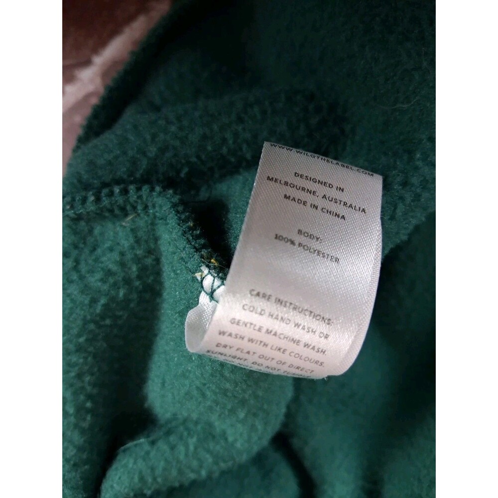 Womens Oversized Green Fleece Cozy Sweatshirt WILO THE LABEL Small Pullover - Picture 8 of 9